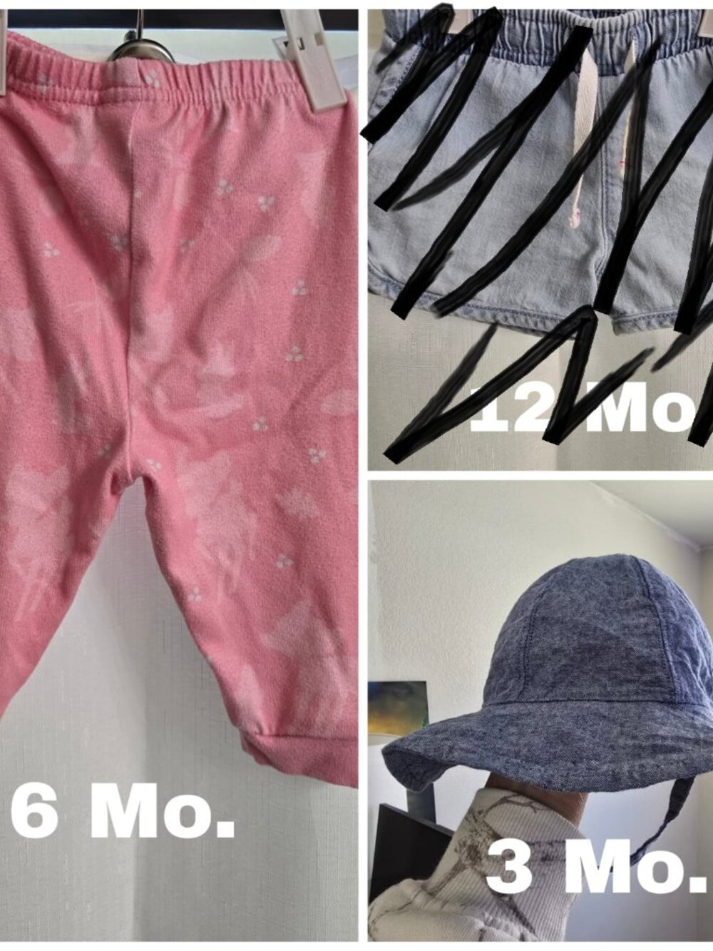 2 Piece set 3mo. Carter Hat & 6mo. PJ Bottoms Bambi